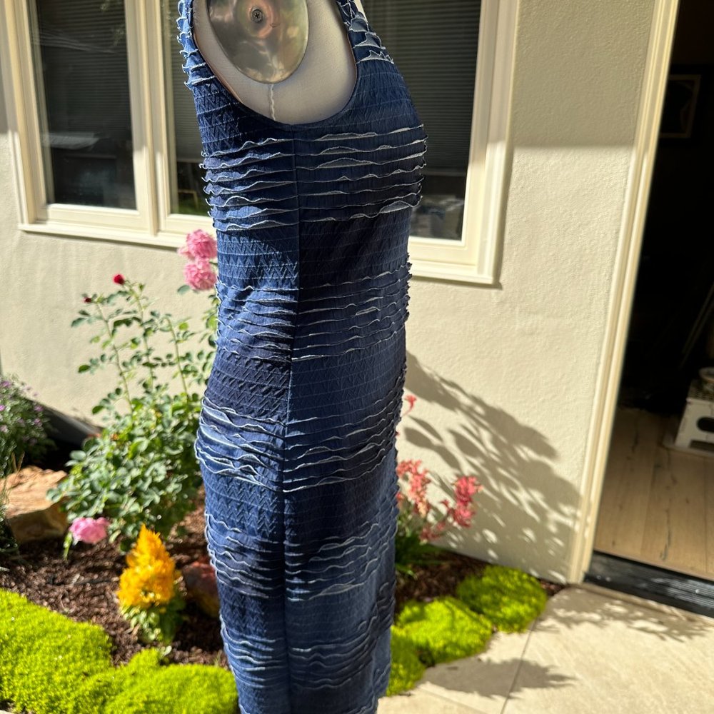 Blue Bodycon Sleeveless Dress - Picture 5 of 5